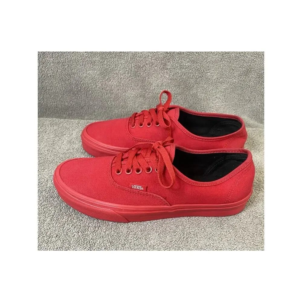 Vans Off The Wall Red Low-Top Casual Sneakers Size Women's 8.5, Men 7
